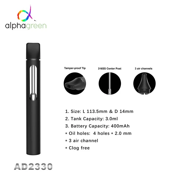2G No-clog Tamper-proof Disposable Vape Pen